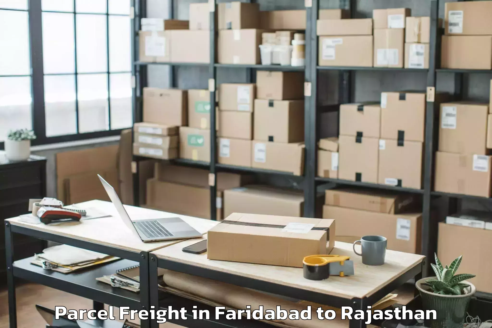 Easy Faridabad to Iiit Kota Parcel Freight Booking